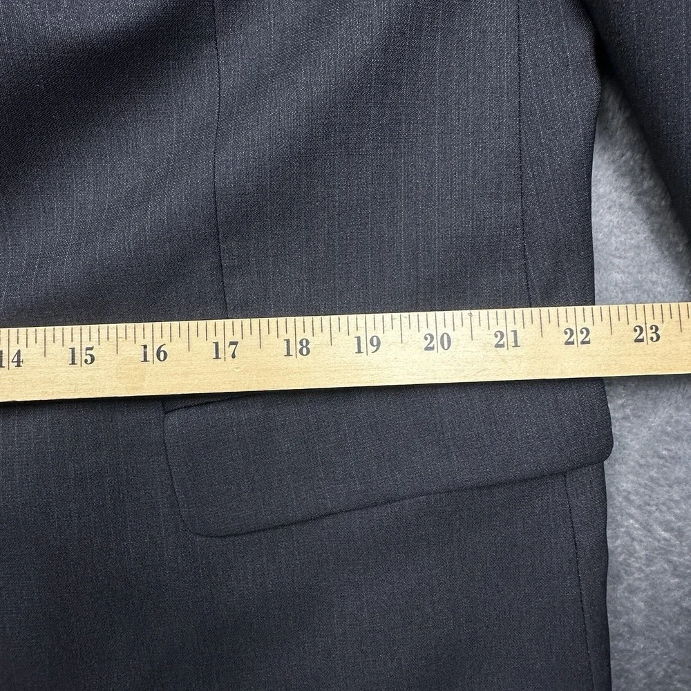 Botany 500 Blazer Jacket Men's 44R Charcoal Pinstripe Blazer Woolmark Canada EUC